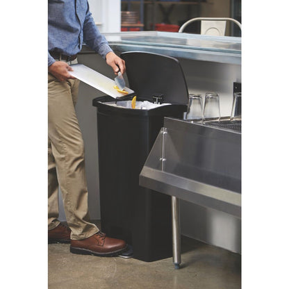 GL034 Rubbermaid Slim Jim Front Step pedaalemmer 68Ltr zwart