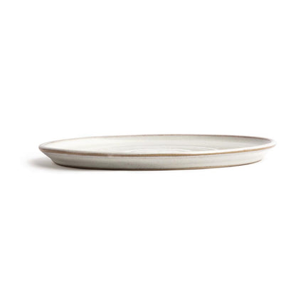 FA331 Olympia Canvas ronde borden met smalle rand wit 26,5cm (6 stuks)