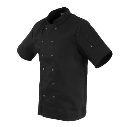 A439-M Whites Vegas unisex koksbuis korte mouw zwart M
