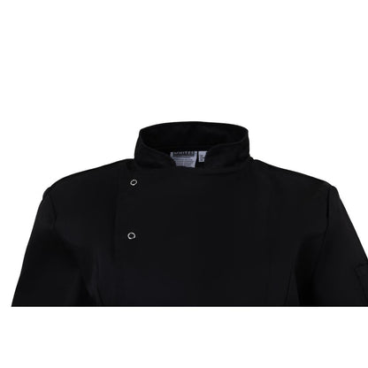 BA110-L Whites Dames Getailleerde Koksjas Zwart Maat L