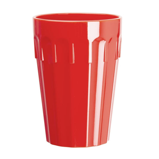 CB778 Olympia Kristallon polycarbonaat bekers 26cl rood (12 stuks)