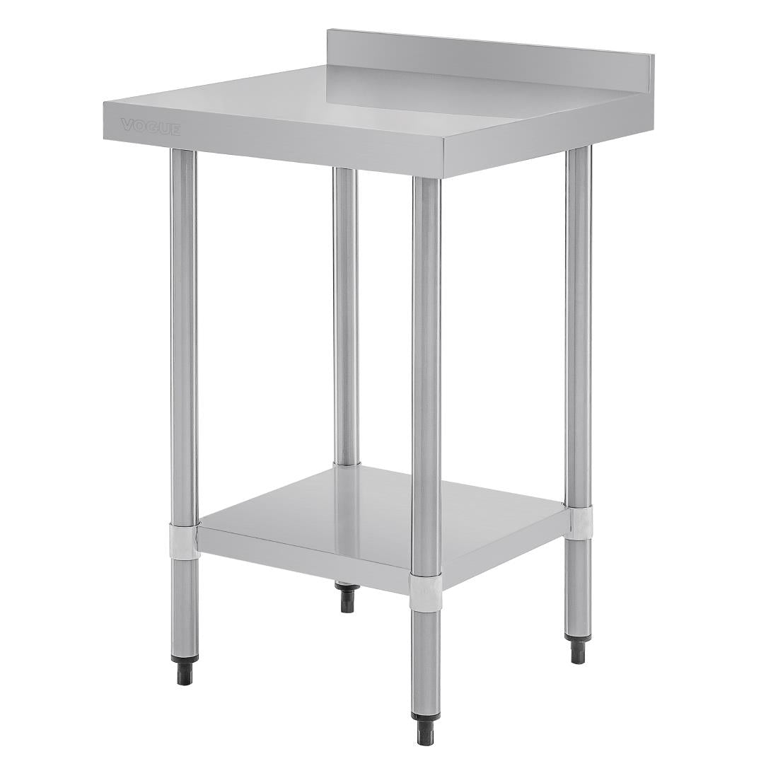 T379 Vogue RVS werktafel met achteropstand 90x60x60cm