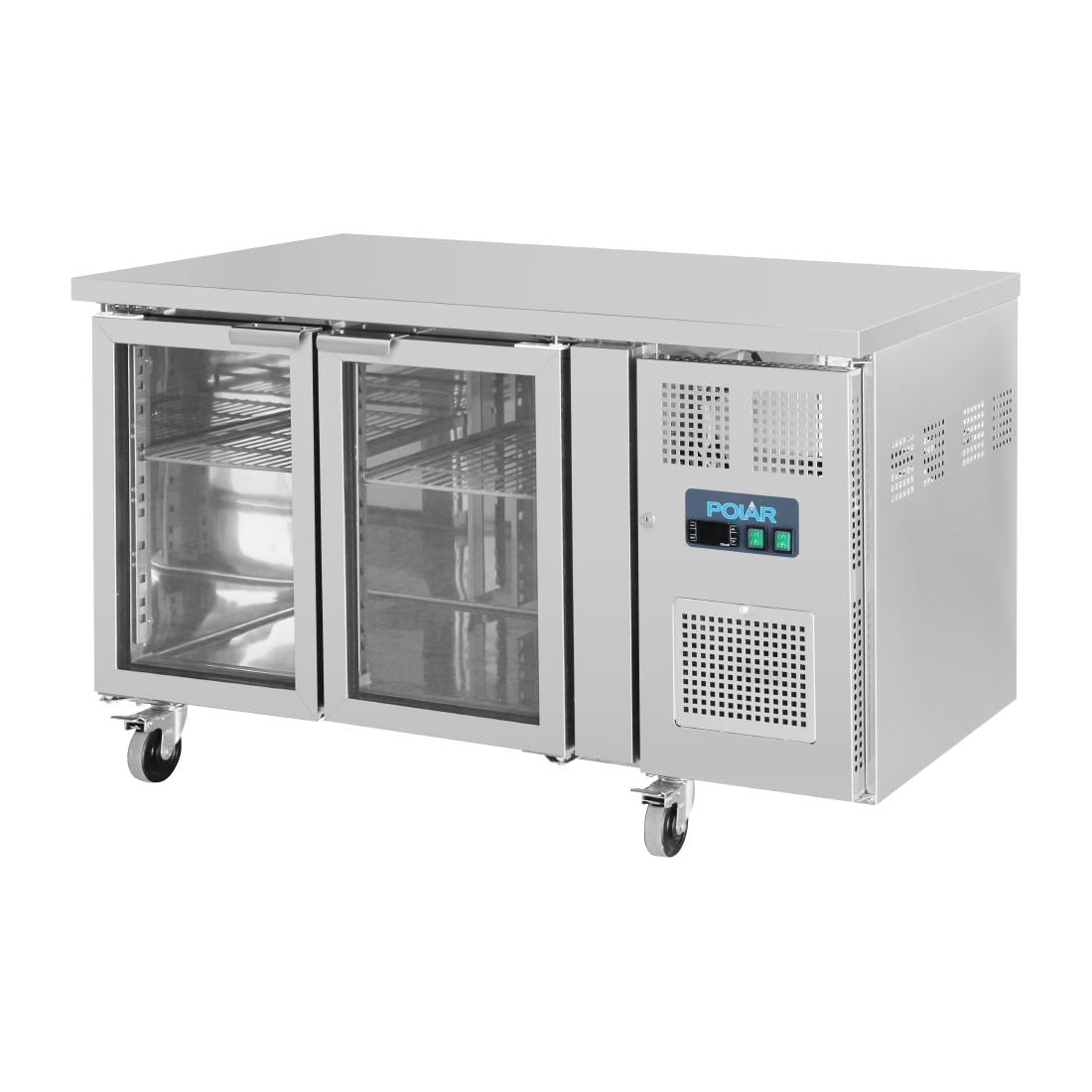UA023 Polar U-serie premium tweedeurs displaykoeling laag model 205Ltr