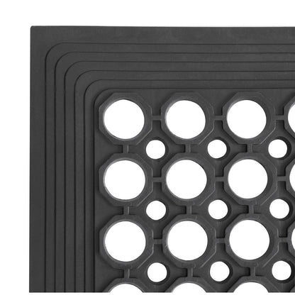 DP206 Jantex rubberen antivermoeidheidsmat zwart 150 x 90cm