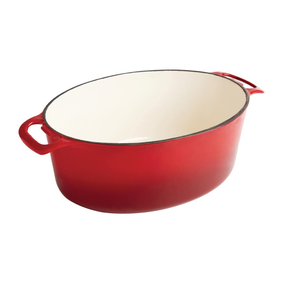 GH313 Vogue ovale inductie braadpan rood 5Ltr
