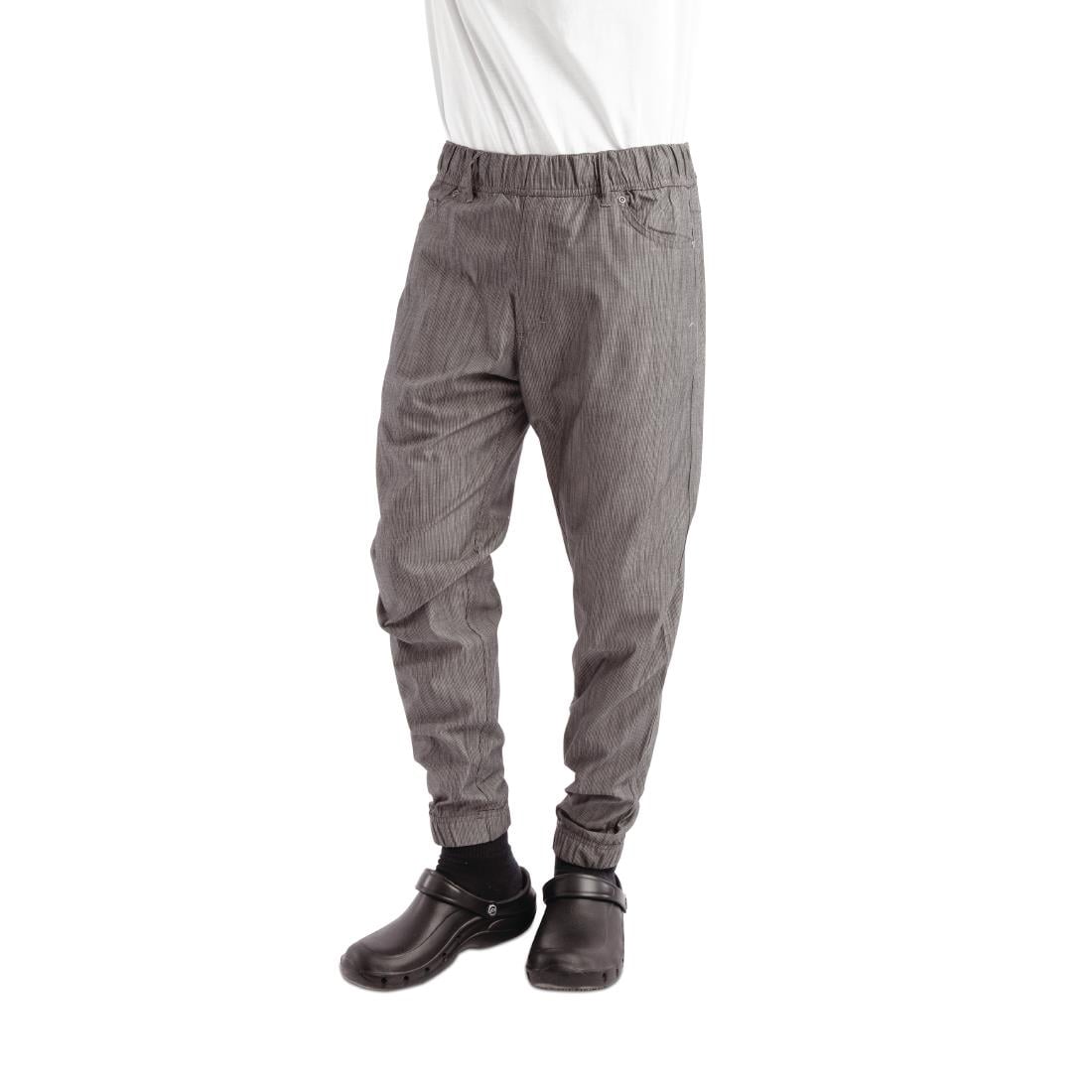 BB300-S Chef Works Urban Jogger 257 koksbroek zwart-wit fijn gestreept S