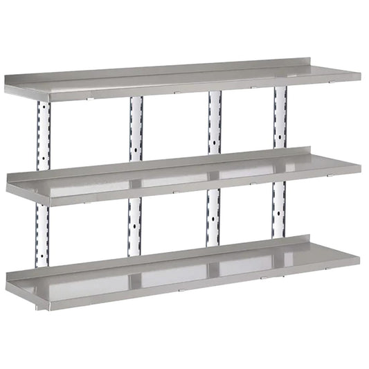 HZ764 Gastro-M compleet wandrek 3 niveaus 180x40cm - volledige montageset (excl. schroeven)