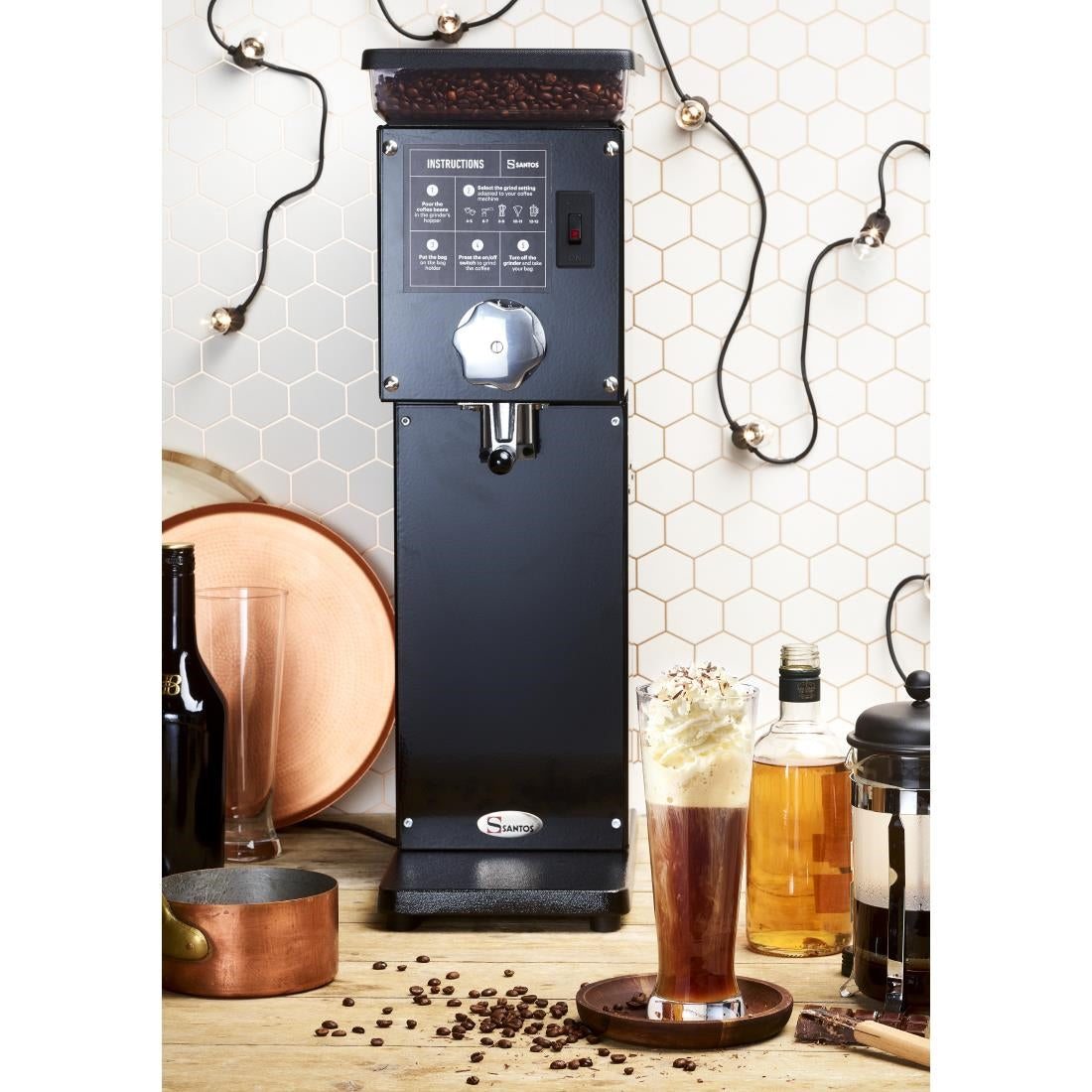 CN013 Santos Shop Koffiemolen Met Zakhouder 43NA