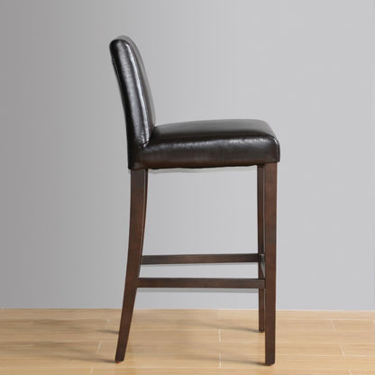 GG651 Bolero hoge kunstlederen barkruk met rugleuning zwart