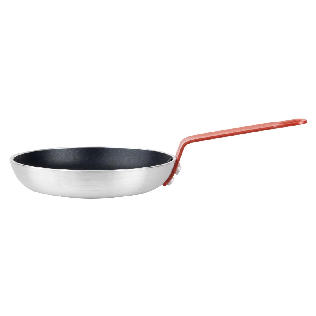 FB473 Hygiplas Teflon Platinum Plus anti-aanbak koekenpan 200mm rood handvat
