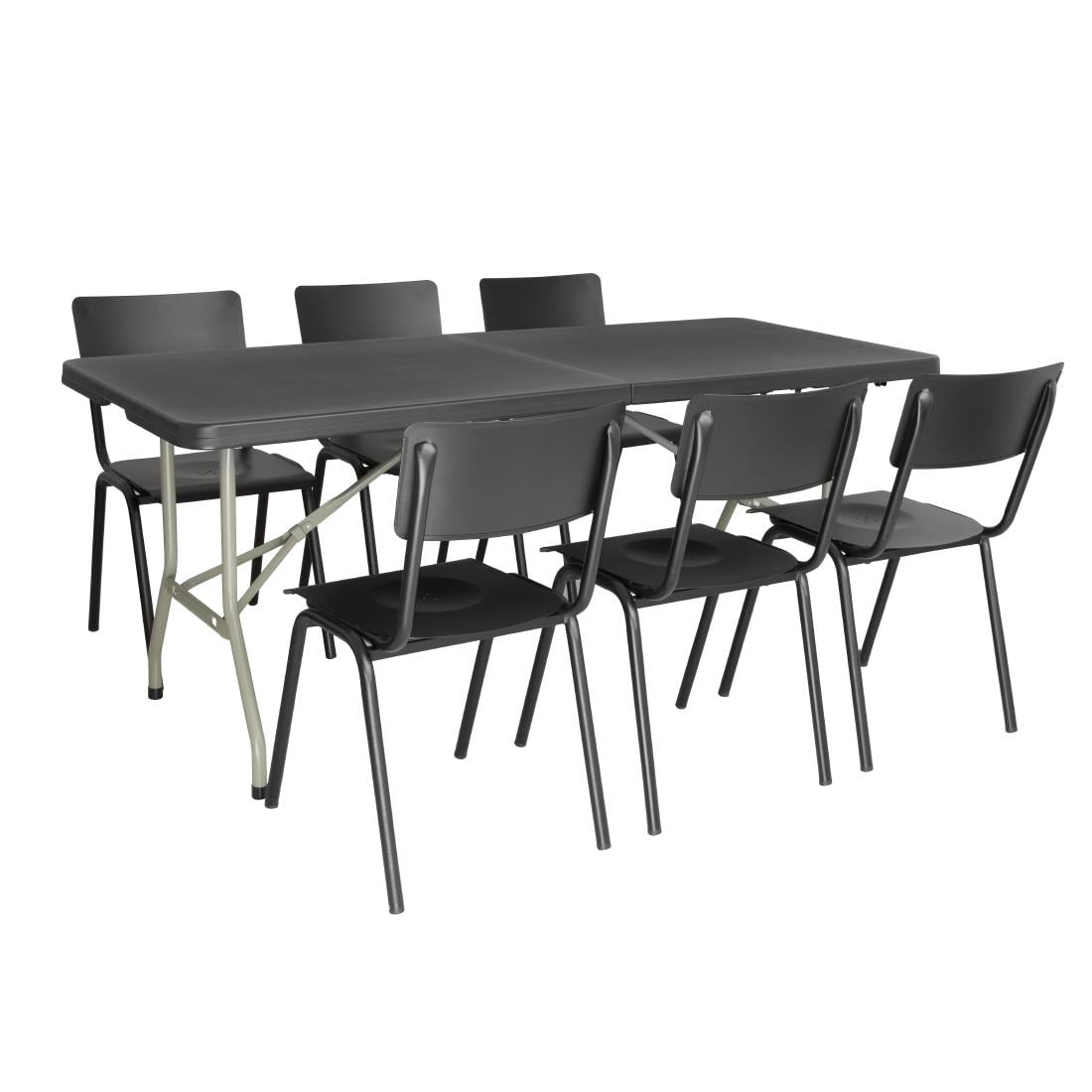 CB518 Bolero klaptafel zwart 183cm