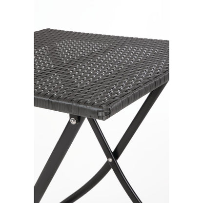GL302 Bolero vierkante polyrotan klaptafel zwart 60cm