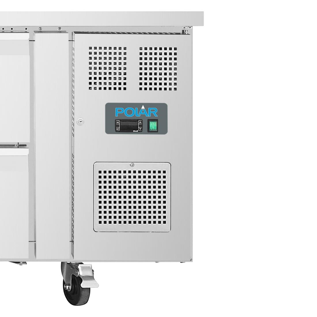 DA548 Polar U-serie geventileerde gekoelde GN werkbank met 6 laden