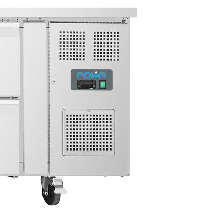 DA548 Polar U-serie geventileerde gekoelde GN werkbank met 6 laden