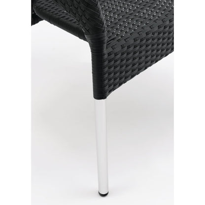 CG223 Bolero polyrotan indoor/outdoor stoelen houtskool (4 stuks)
