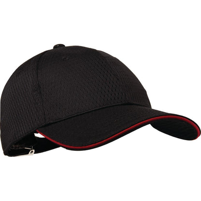 A945 Chef Works Cool Vent baseball cap zwart en rood