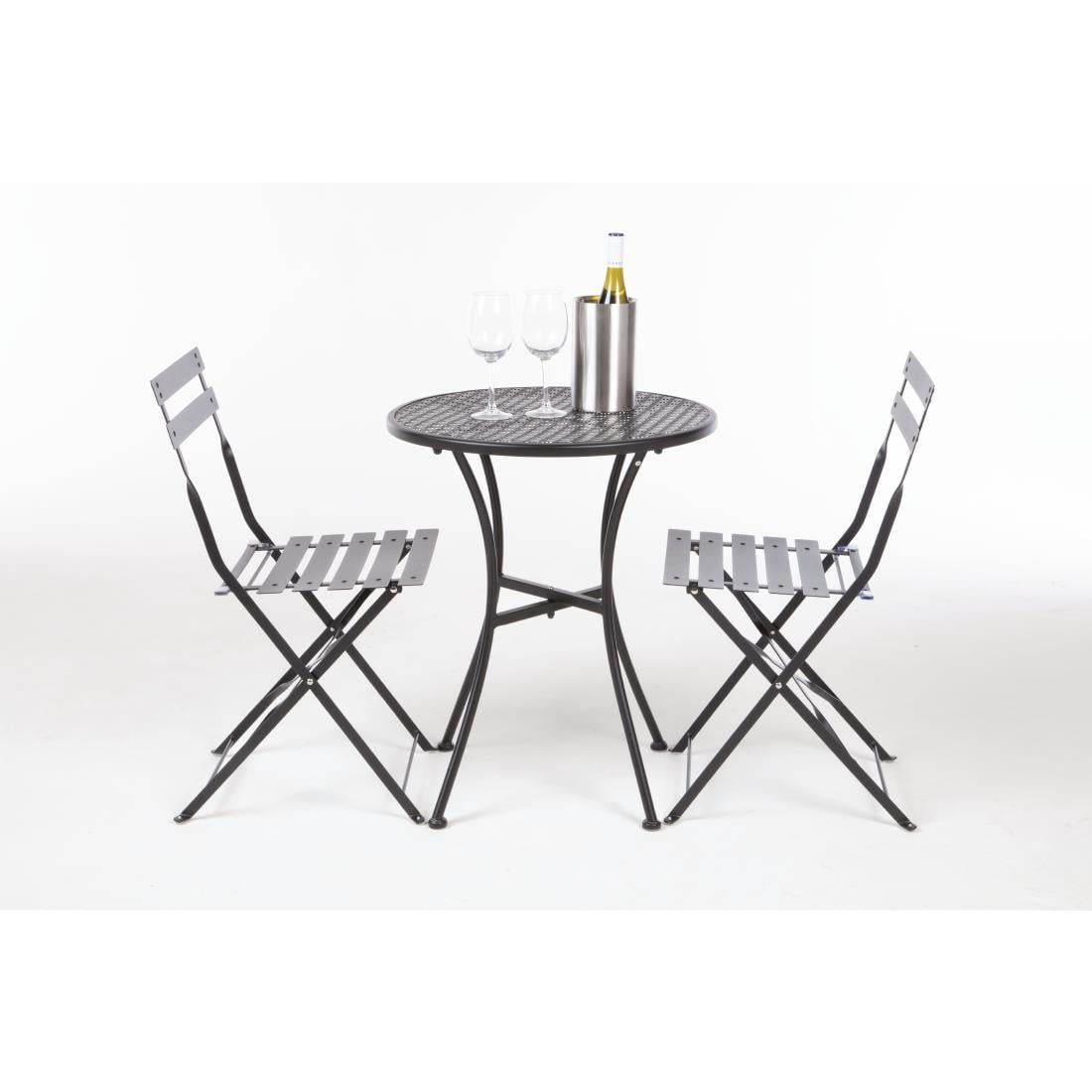 GG705 Bolero ronde stalen bistrotafel zwart 60cm