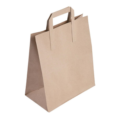 JA529 Fiesta Recycleerbare Platte Handvat Bruine Papieren Tassen Groot (250 stuks)