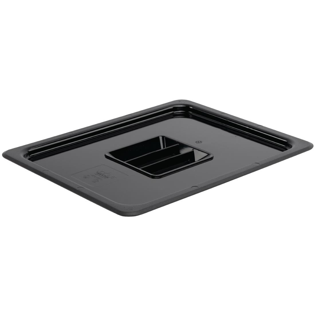 U475 Vogue polycarbonaat deksel zwart GN 1/2