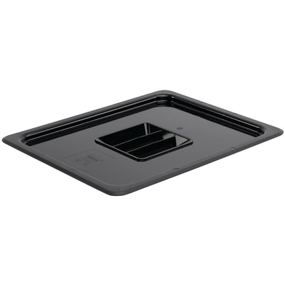 U475 Vogue polycarbonaat deksel zwart GN 1/2