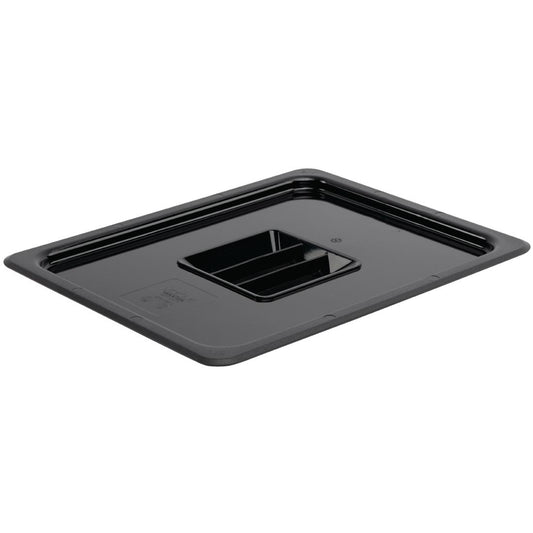U475 Vogue polycarbonaat deksel zwart GN 1/2