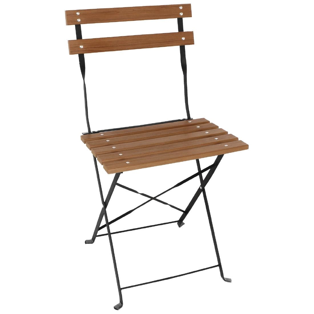 GJ766 Bolero opklapbare imitatiehout stoelen (2 stuks)