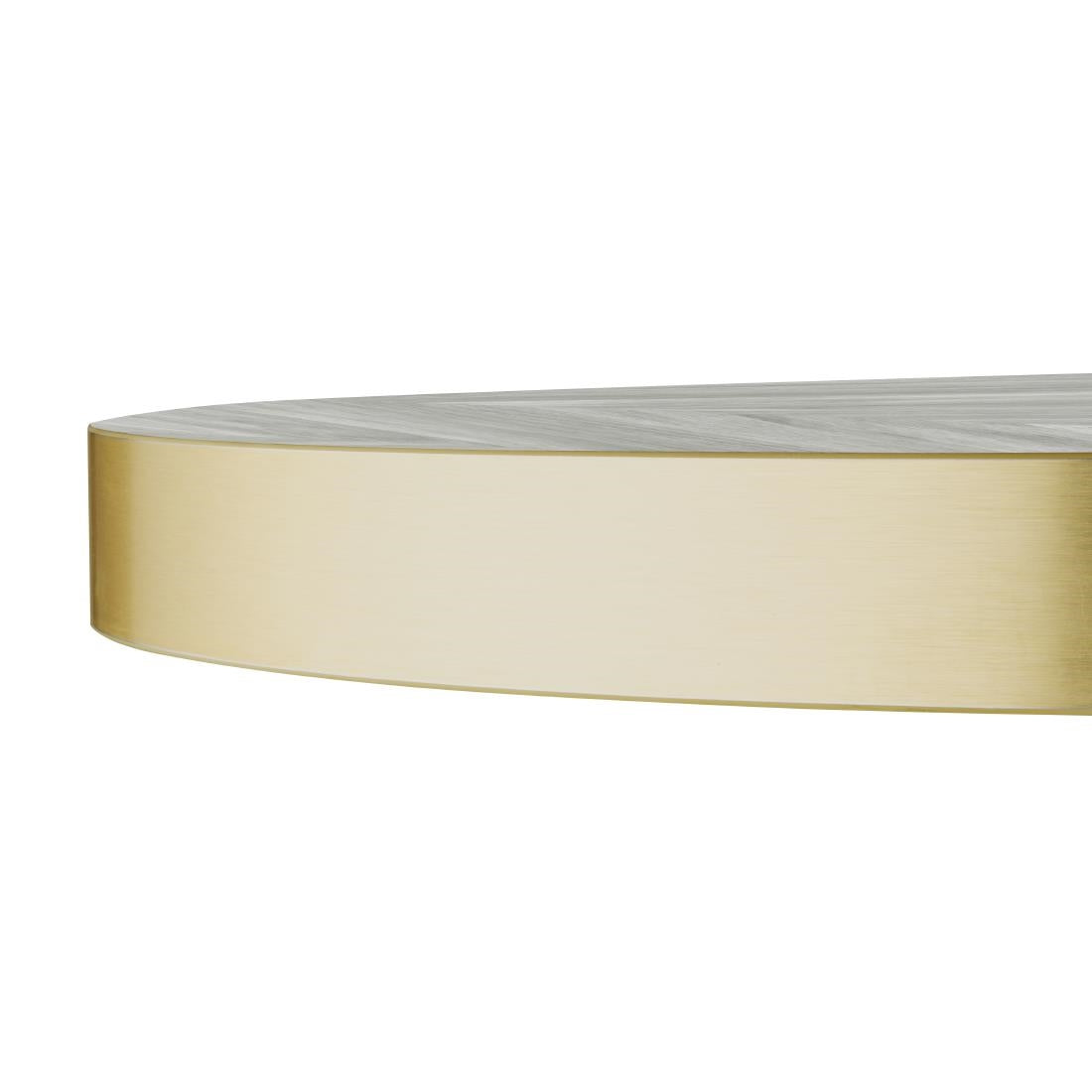 FU511 Bolero Voorgeboord Rond Tafelblad Chevron Design 600mm