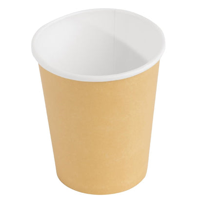 GF031 Fiesta Recyclable koffiebekers enkelwandig lichtbruin 23cl (50 stuks)