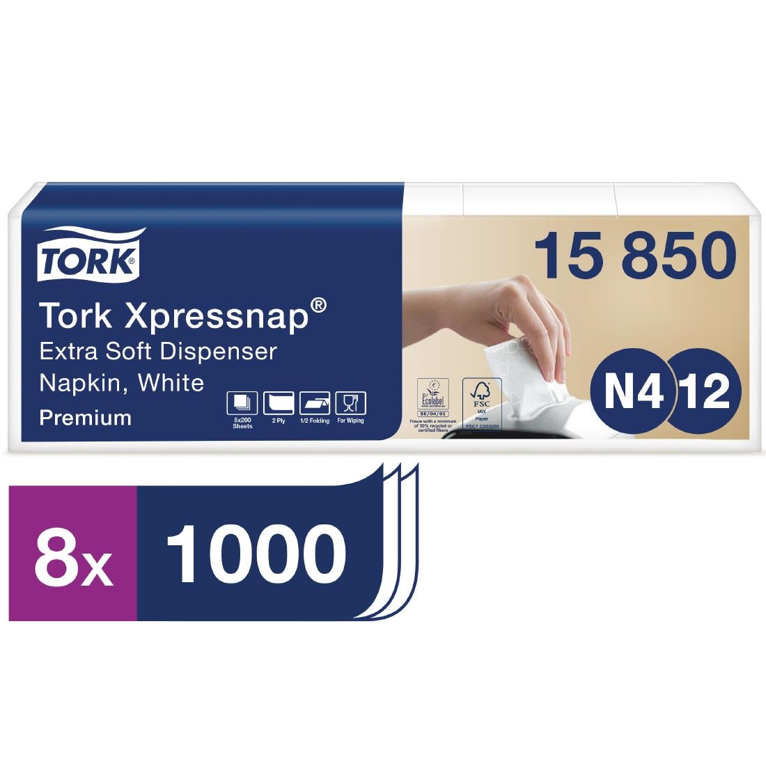 DB466 Tork Xpressnap ultrazachte servetten (8000 stuks)