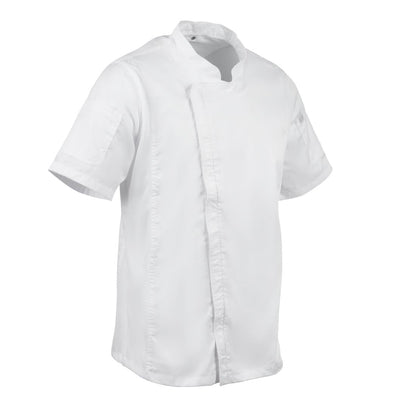 B471-S Chef Works Springfield unisex koksbuis met rits wit S