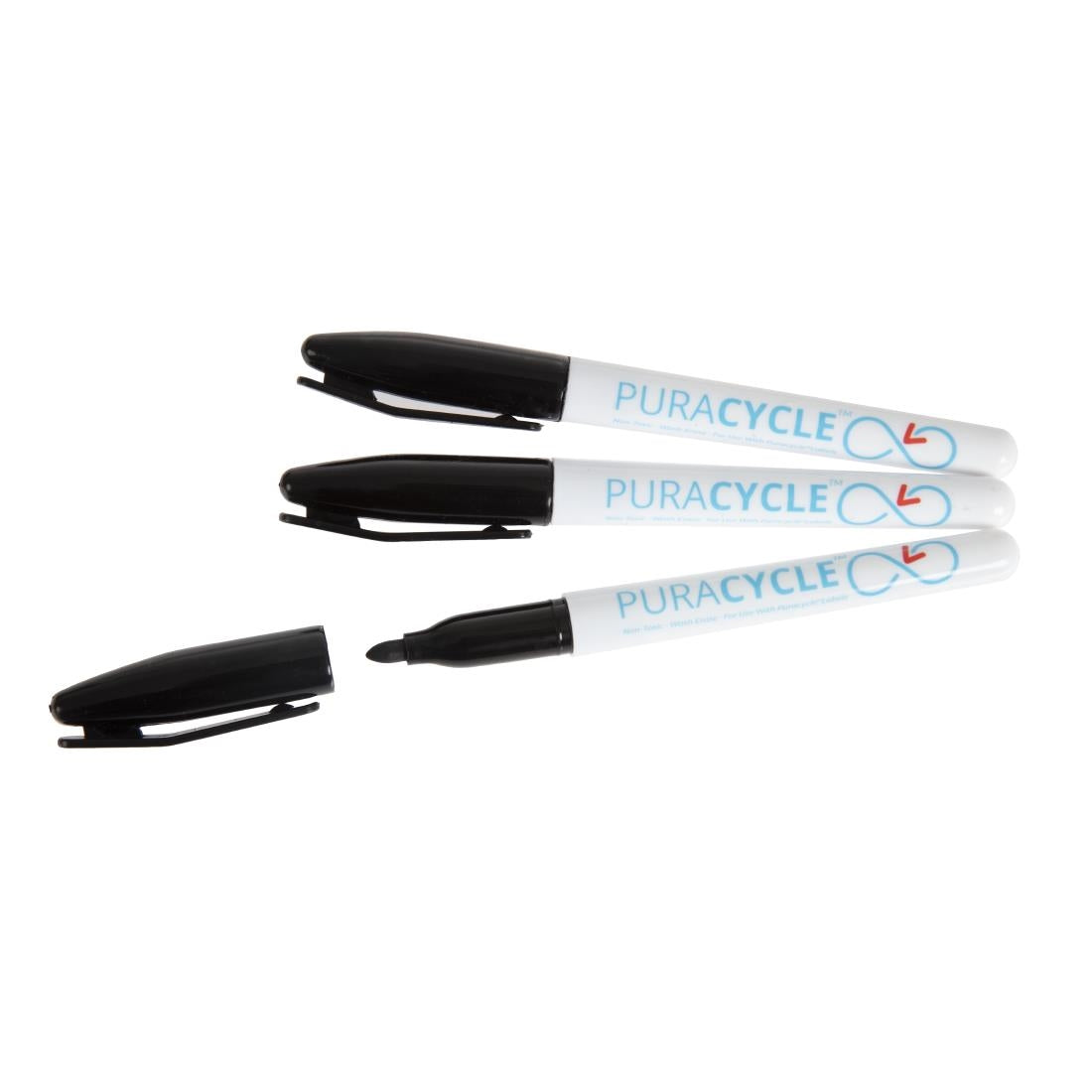 FB284 Puracycle gifvrije permanentmarkers zwart (3 stuks)