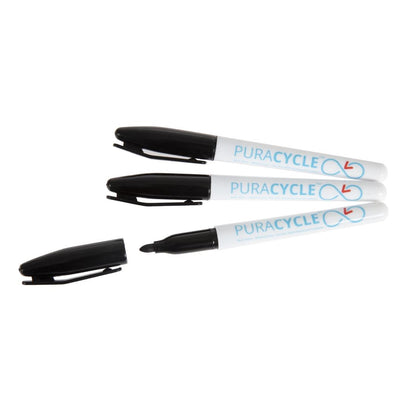 FB284 Puracycle gifvrije permanentmarkers zwart (3 stuks)