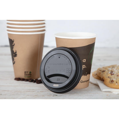 DS053 Fiesta Compostable composteerbare deksels voor 34cl koffiebekers (1000 stuks)