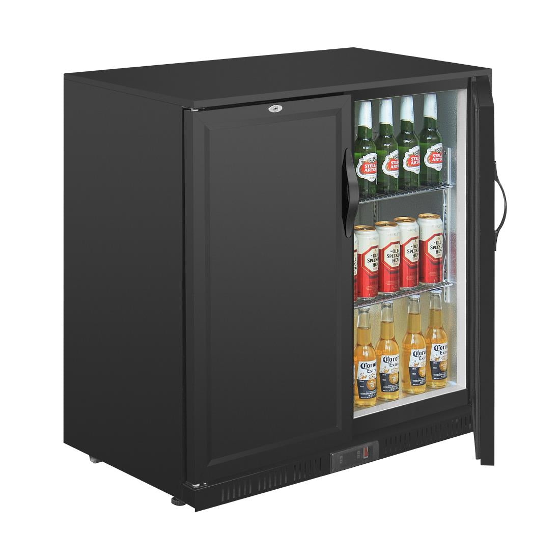 GL016 Polar G-serie 2-deurs barkoeling met blinde klapdeuren zwart 208L