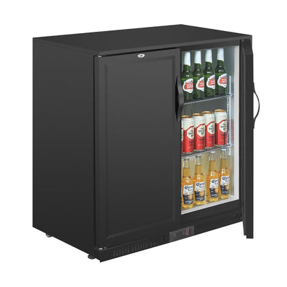 GL016 Polar G-serie 2-deurs barkoeling met blinde klapdeuren zwart 208L