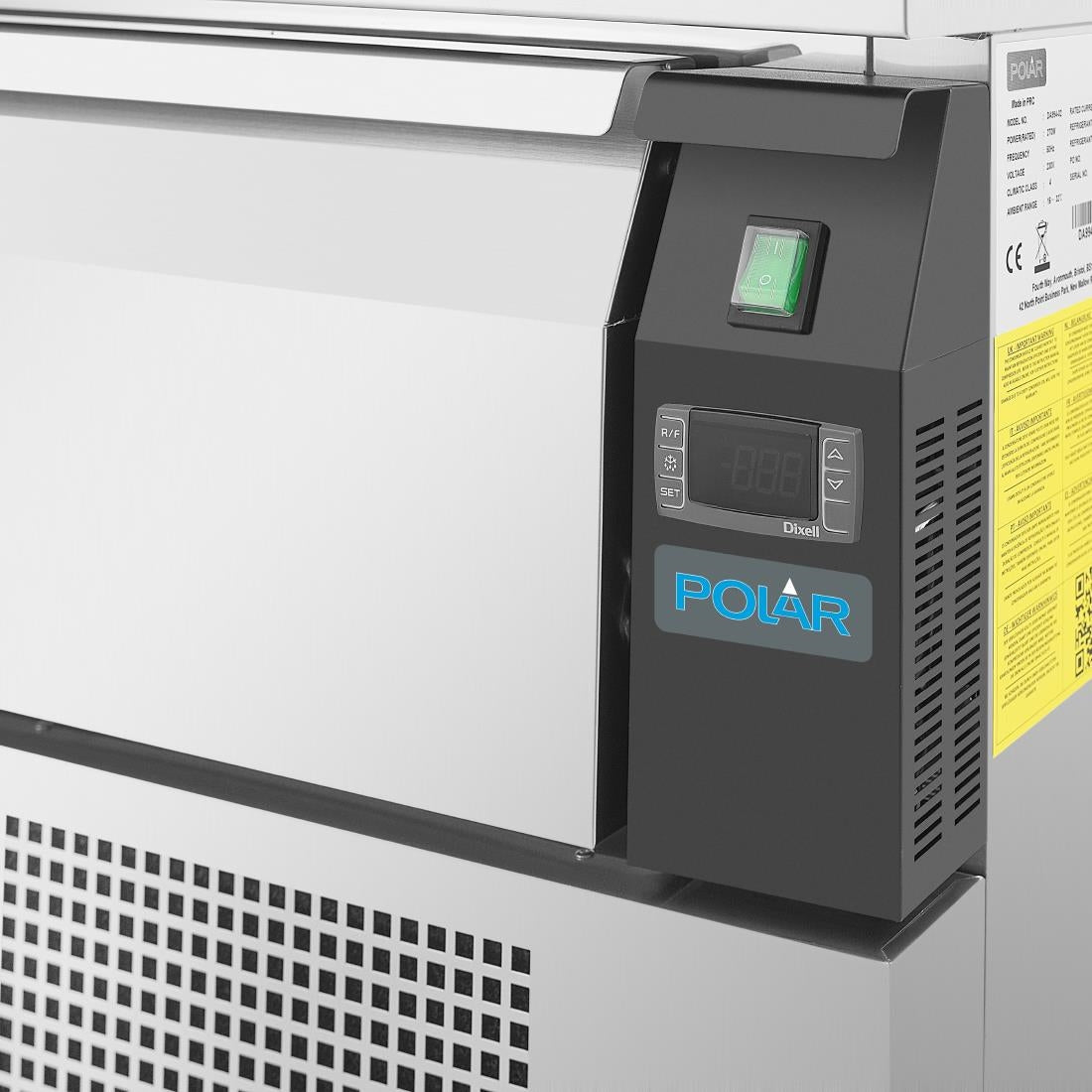 DA996 Polar U-serie compacte koel-vrieswerkbank 2 lades 4x GN 1/1