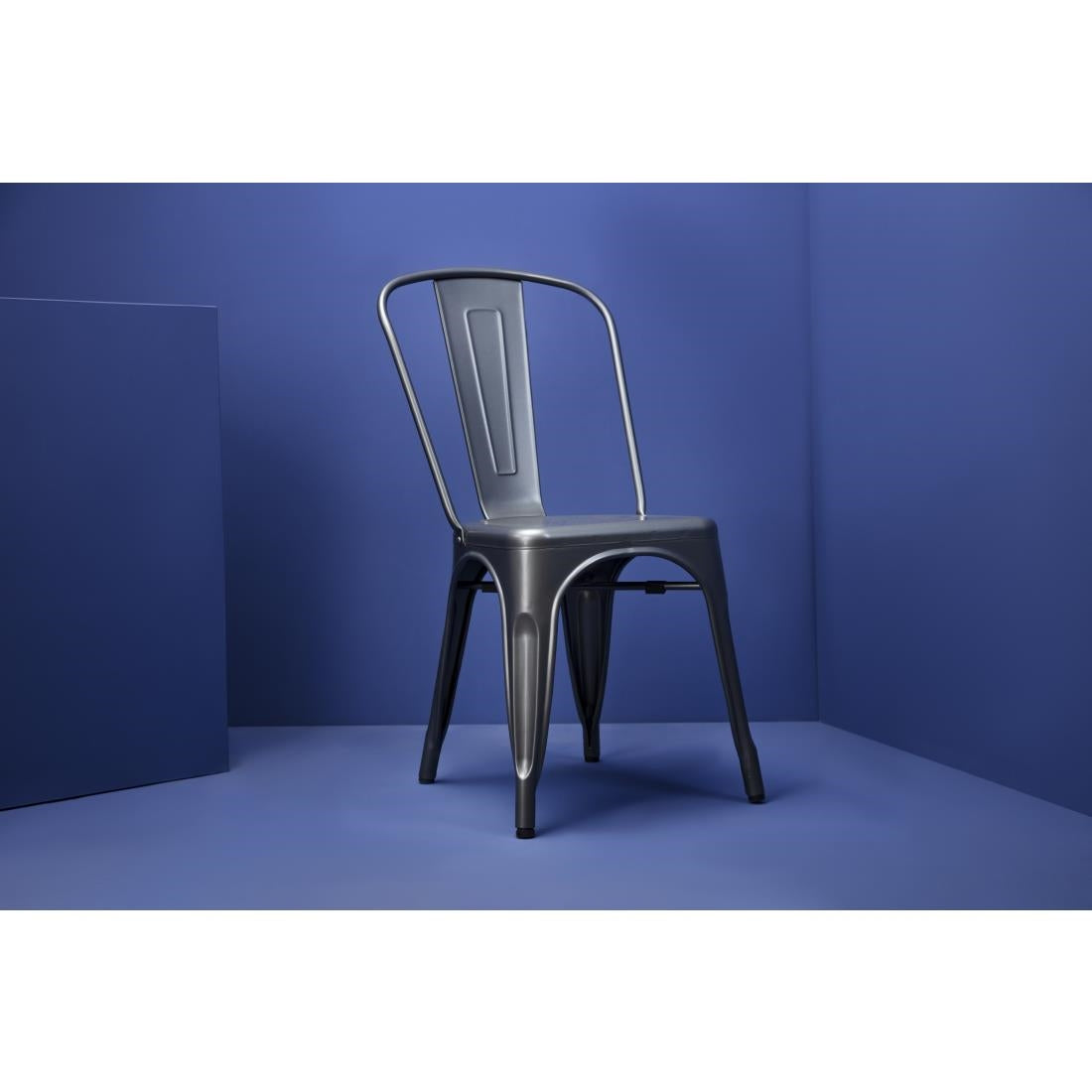 GL329 Bolero Bistro stalen stoel grijs (4 stuks)