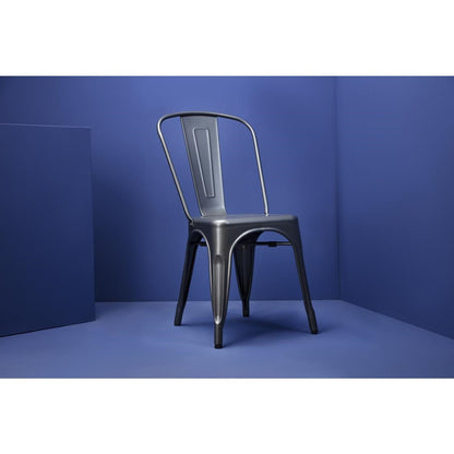 GL329 Bolero Bistro stalen stoel grijs (4 stuks)