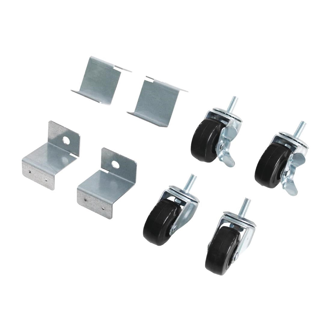 AJ542 Polar Standaard & Wielen Met Beugels En Rem (4 Stuks)