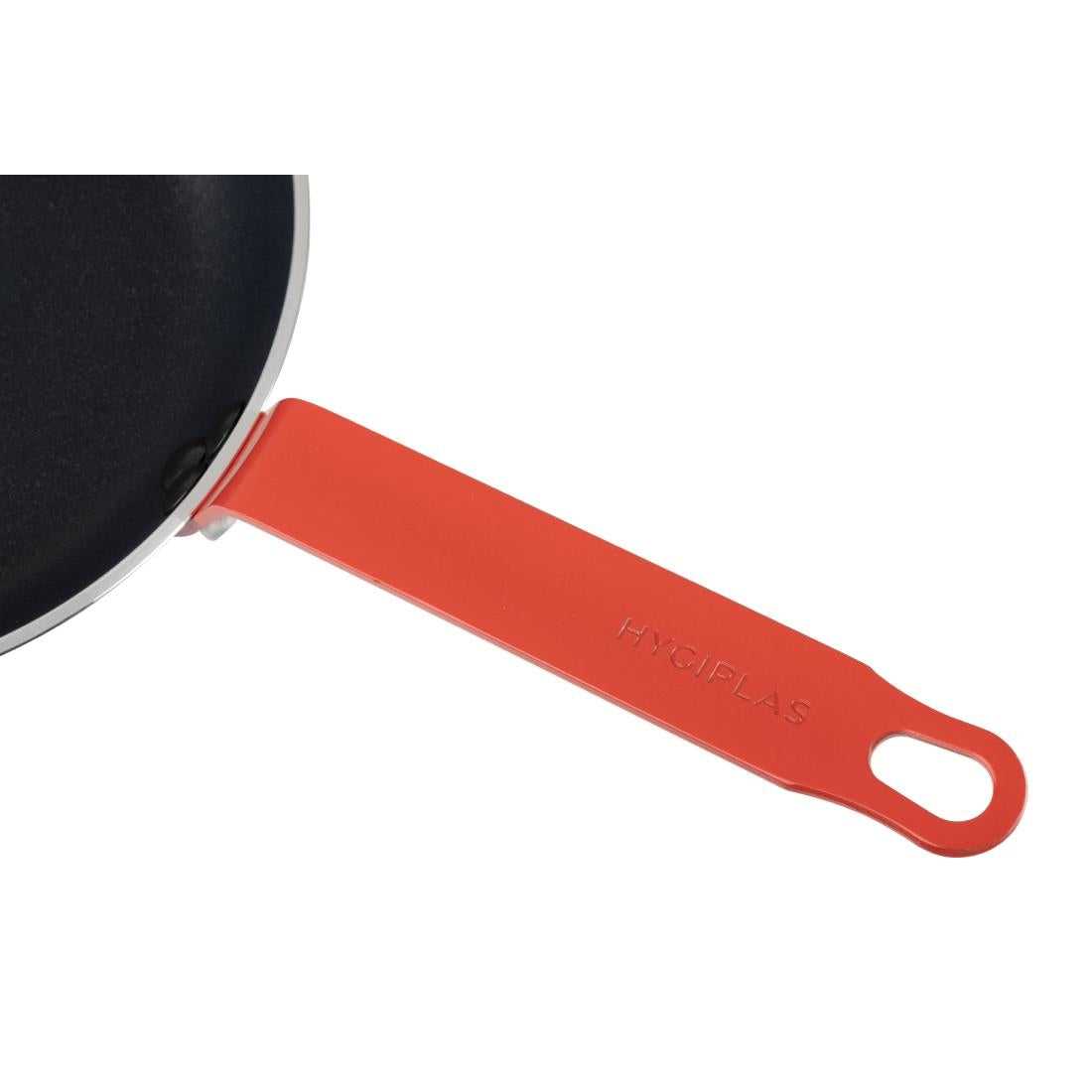 FB474 Hygiplas Teflon Platinum Plus anti-aanbak koekenpan 240mm rood handvat