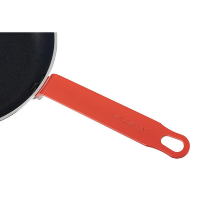 FB474 Hygiplas Teflon Platinum Plus anti-aanbak koekenpan 240mm rood handvat