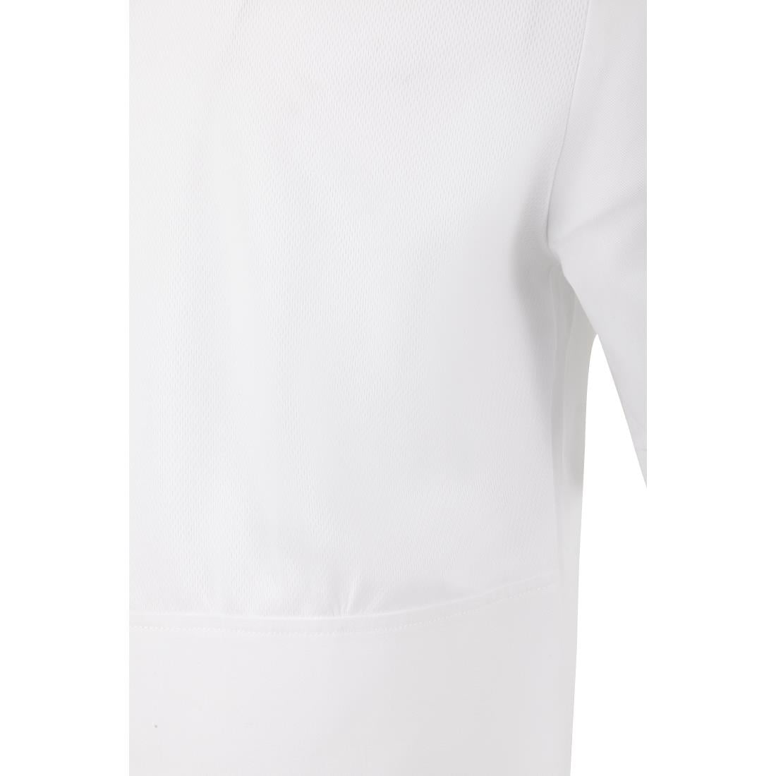 BA116-M Southside Harlem Koksjas Wit Korte Mouw Mesh Maat M