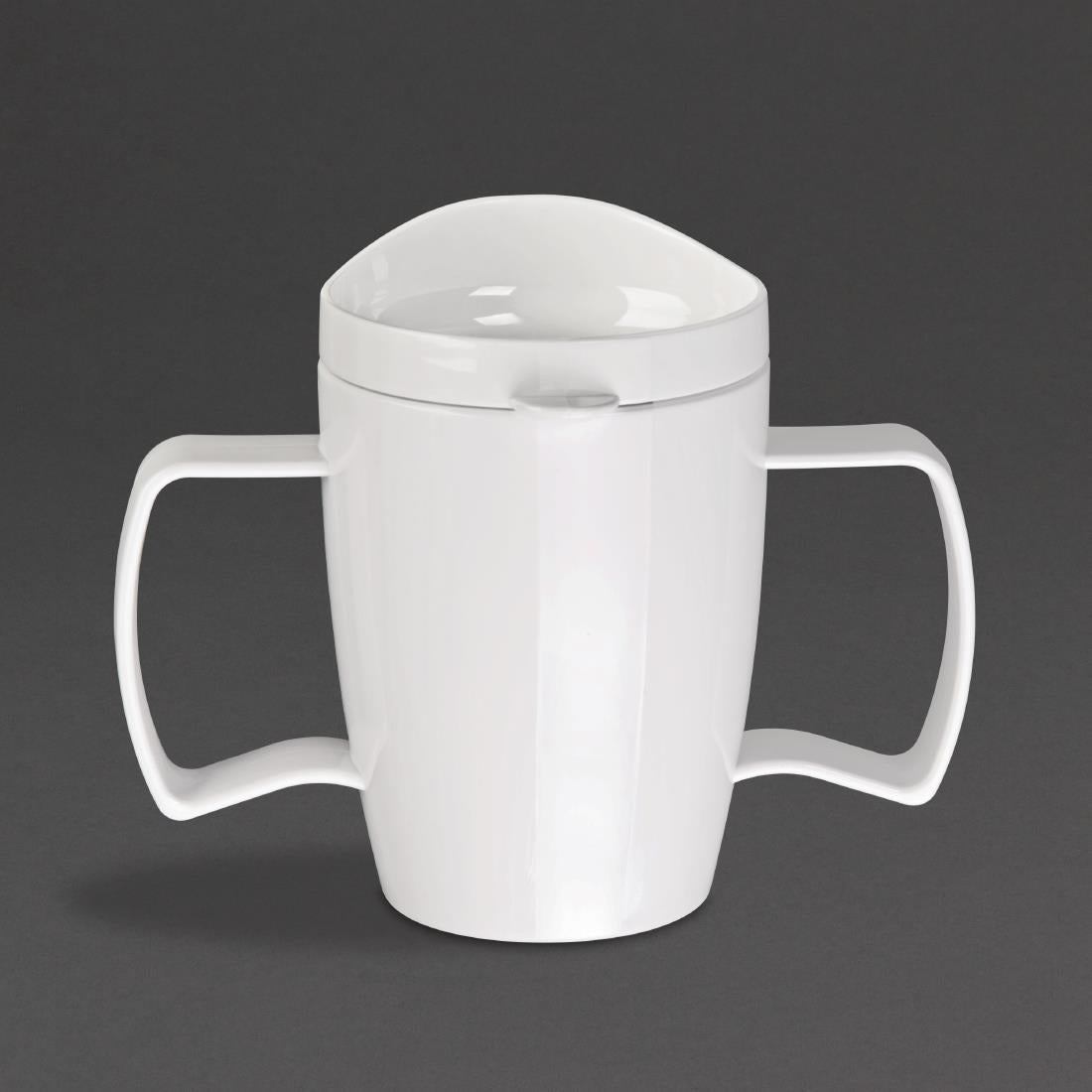 DW715 Olympia Kristallon Heritage drinkbeker met deksel 300ml wit (4 stuks)
