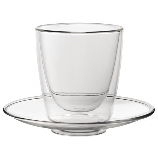 CP884 Utopia Dubbelwandig Cappuccinoglas En Schotel 220ml (6 stuks)