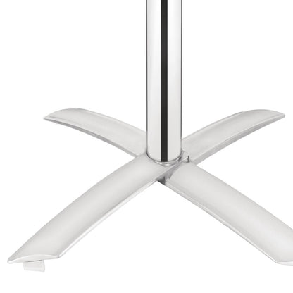 U423 Bolero alumiminium klaptafel met RVS blad 60(Ø)cm