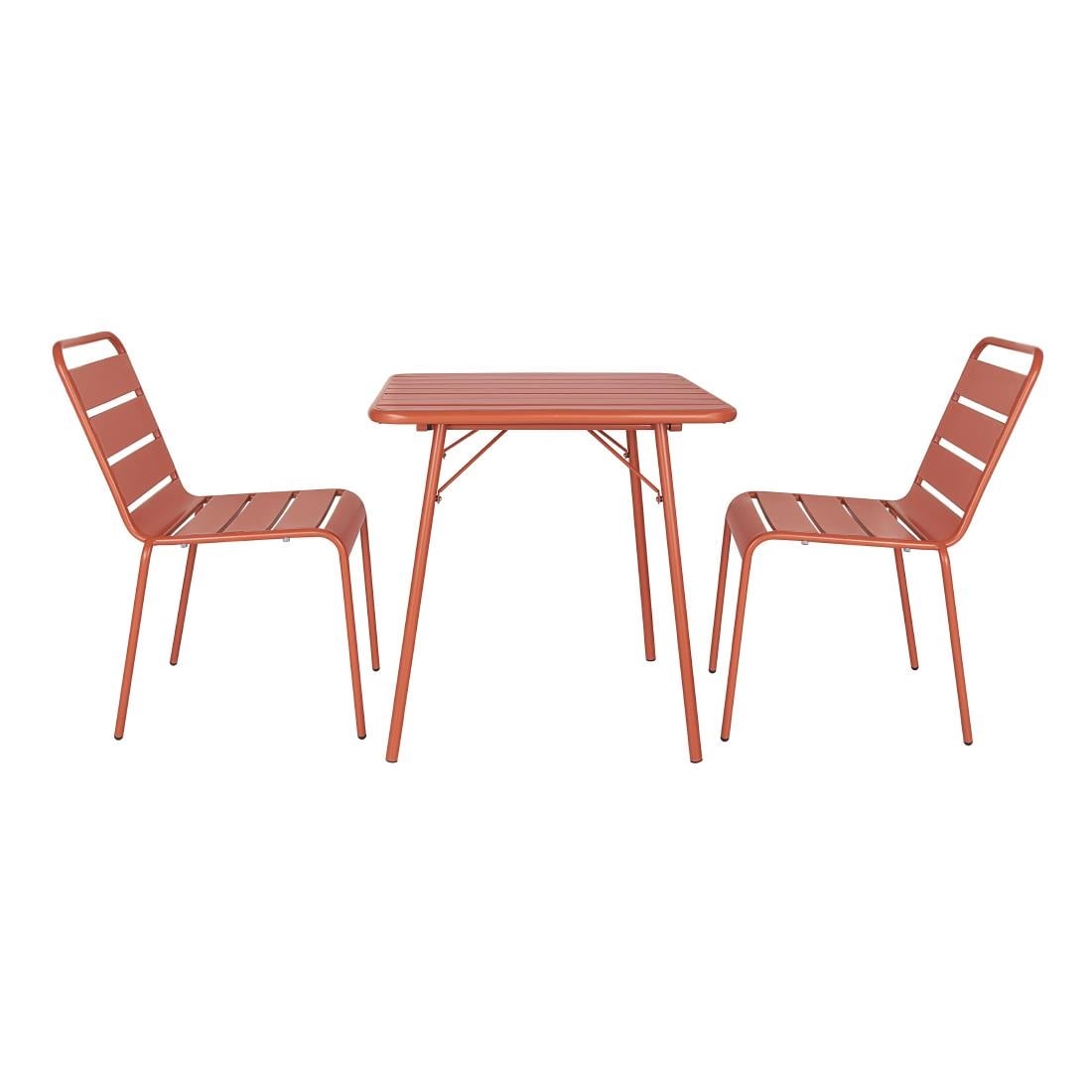 CK064 Bolero Terracotta vierkante stalen lattentafel - 700 mm