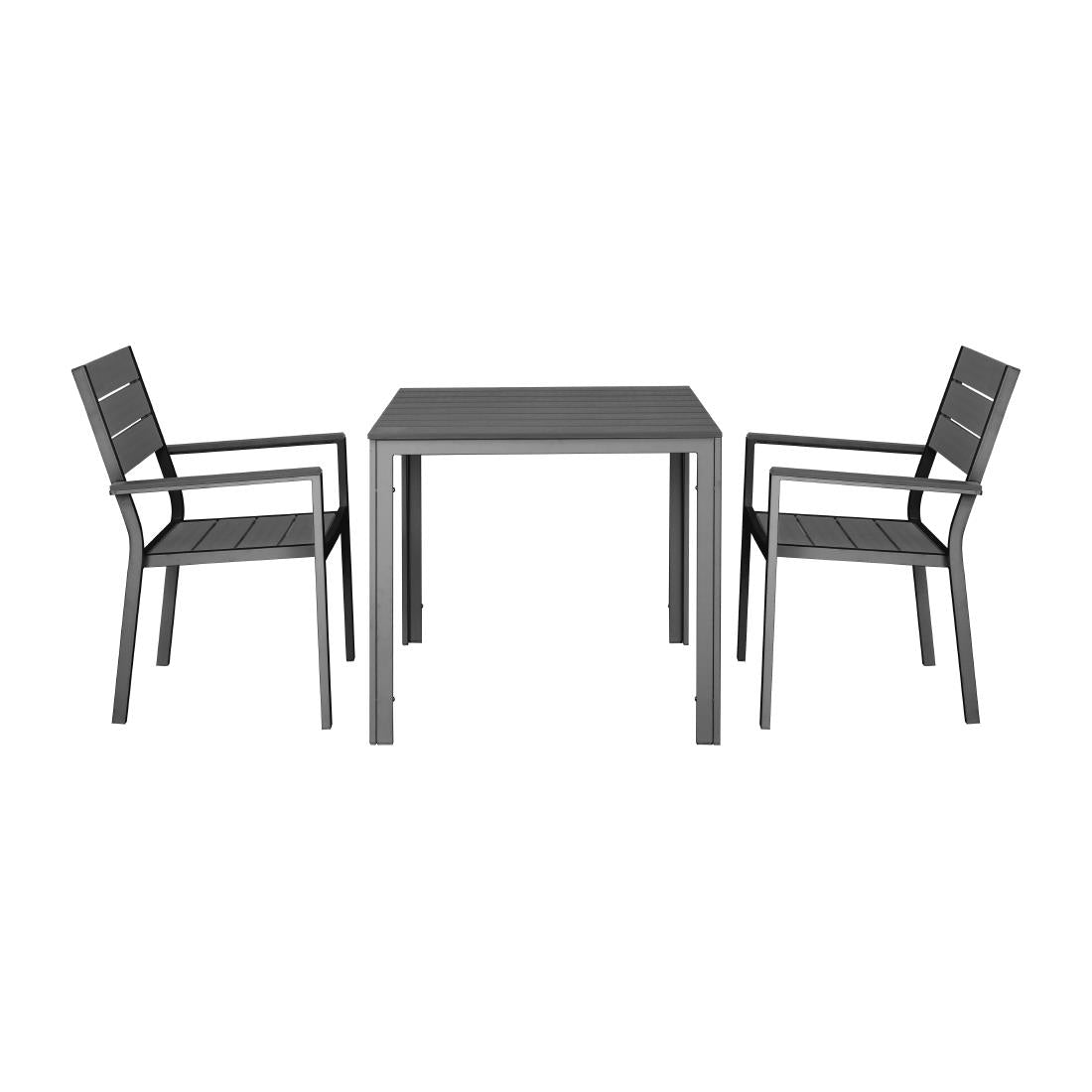 HZ022 Bolero Valletta Grijze Stoelen Met Armleuningen (4 stuks)