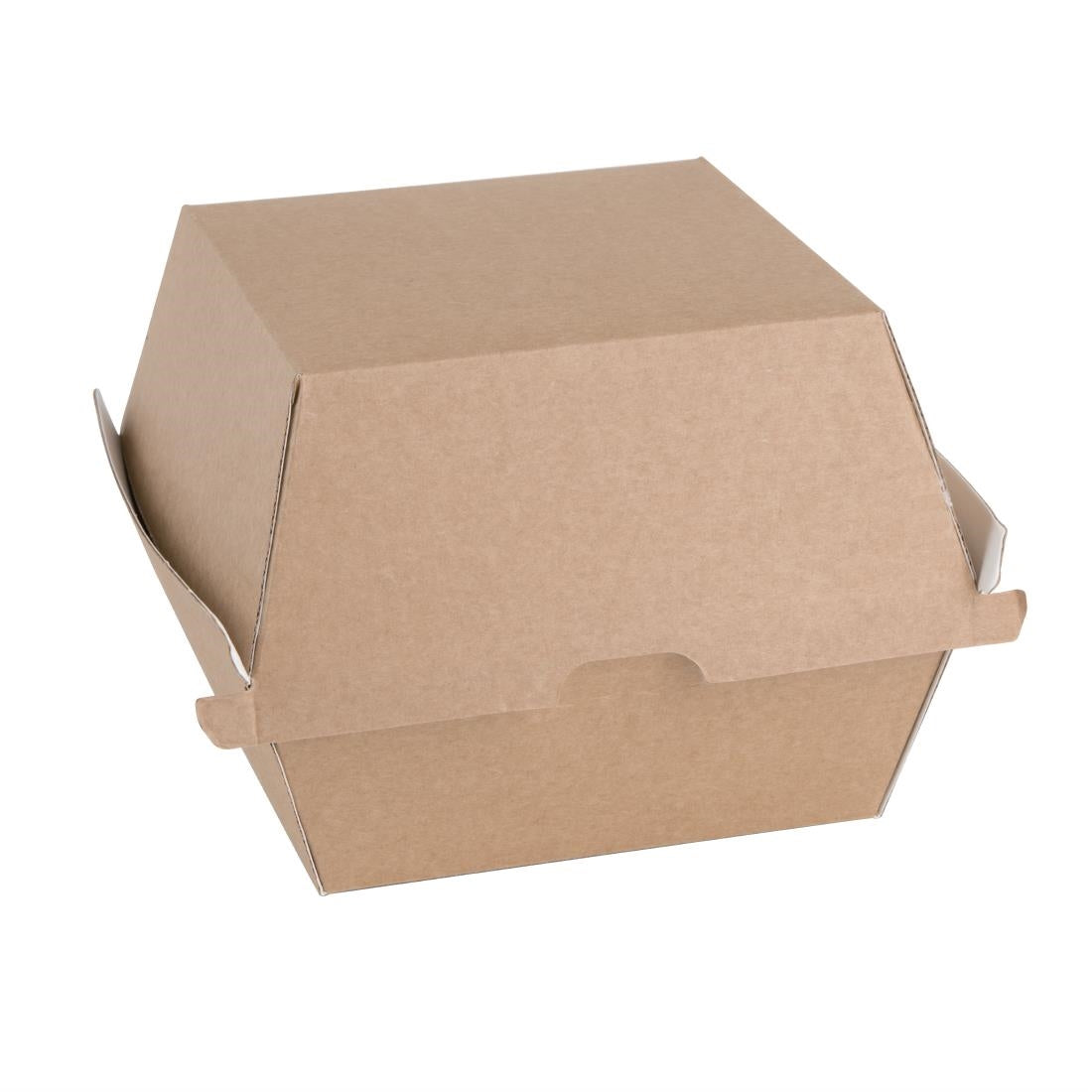 FB665 Fiesta Compostable composteerbare hamburgerdoosjes kraft groot 112mm vierkant (150 stuks)