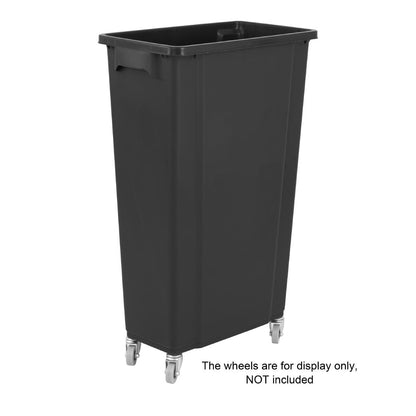 DX966 Jantex Smalle Afvalbak Zwart 80Ltr
