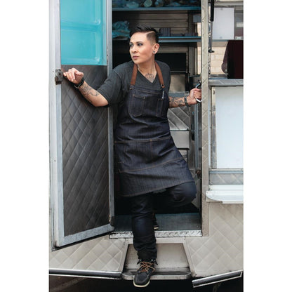 B720 Chef Works Urban Memphis halterschort zwart
